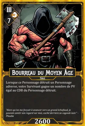 Carte Bourreau du Moyen Âge