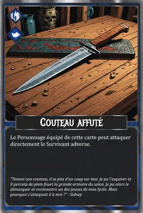 Carte Couteau affuté