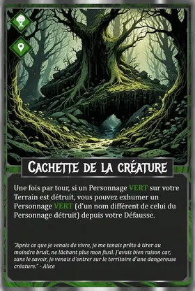 Carte Cachette de la créature